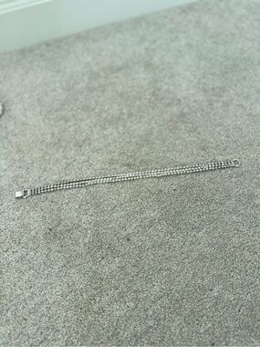 Silver Double-Row Tennis Bracelet